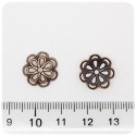10 PZ - COPPETTE RAME COPRIPERLA - COPERTURA PERLE METALLO TRAFORATO 14 MM