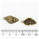 1 PZ - CIONDOLO BRONZO CONCHIGLIA - PENDENTE CHARM ARGENTO TIBETANO