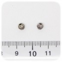 30PZ - DISTANZIATORE BIGIOTTERIA - DISTANZIALE BICONO 4 MM - METALLO