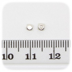 10 PZ - DISTANZIATORE POLIGONALE ARGENTO - DISTANZIALE SEPARATORE METALLO BIGIOTTERIA