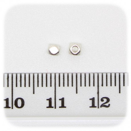 10 PZ - DISTANZIATORE POLIGONALE ARGENTO - DISTANZIALE SEPARATORE METALLO BIGIOTTERIA