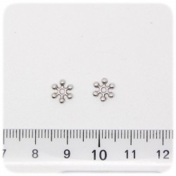 30 PZ - DISTANZIATORE BIGIOTTERIA - DISTANZIALE FIORE 7 MM - METALLO