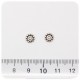 30 PZ - DISTANZIATORE BIGIOTTERIA - DISTANZIALE FIORE 6 MM - METALLO