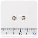 30 PZ - DISTANZIATORE BIGIOTTERIA - DISTANZIALE FIORE 6 MM - METALLO