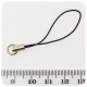 5 PZ - PHONE STRAPS NERO - ACCESSORI PER PENDENTI CON ANELLO