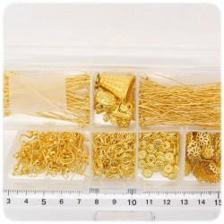 1 PZ - BOX MINUTERIA ORO - KIT MINUTAGLIA MIX IDEA REGALO