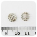 30 PZ - GABBIA METALLO - ACCESSORI PER PENDENTI SPIRALE METALLO PER PERLINE