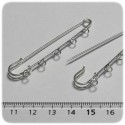 2 PZ - ACCESSORI SPILLA DA BALIA 60 MM - METALLO - 5 OCCHIELLI