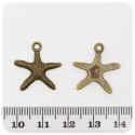 1 PZ - CIONDOLO BRONZO STELLA MARINA - PENDENTE CHARM ARGENTO TIBETANO