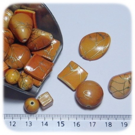 PERLINE ACRILICO DRAWBENCH MIX 5/35 MM - ARANCIONE