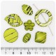 25 g  - PERLE PLASTICA VERDE - PERLINE ACRILICO DRAWBENCH EFFETTO GOMMA MIX
