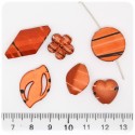 25 g - PERLE PLASTICA RAME - PERLINE ACRILICO DRAWBENCH EFFETTO GOMMA MIX