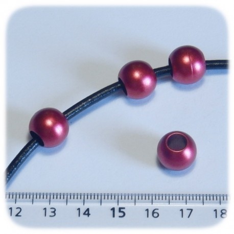 20 PZ - PERLINE ACRILICO TONDE 12 MM - ROSSO