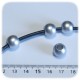 20 PZ - PERLINE ACRILICO TONDE 12 MM - GRIGIO