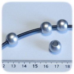 20 PZ - PERLINE ACRILICO TONDE 12 MM - GRIGIO
