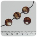 10 PZ - PERLINE ACRILICO PASTIGLIA 16 MM - OCRA