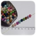 100 PZ - PERLINE ACRILICO TONDE 8 MM - MULTICOLOR