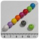 100 PZ - PERLINE ACRILICO TONDE 8 MM - MULTICOLOR