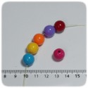 65 PZ - PERLINE ACRILICO TONDE 12 MM - MULTICOLOR