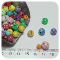 PERLINE ACRILICO TONDE 6/14 MM - MULTICOLORE STRASS