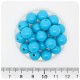 50 PZ - PERLE PLASTICA AZZURRO - PERLINE ACRILICO TONDE 8 MM