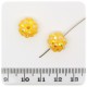 5 PZ - PERLE PAVE' ORO - PERLINE TONDE 12 MM RESINA STRASS