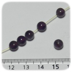 PERLINE PIETRA DURA AMETISTA 6 MM - TONDO LISCIO