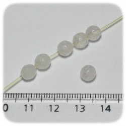 PERLINE PIETRA DURA QUARZO ROSA 6 MM - TONDO SFACCETTATO