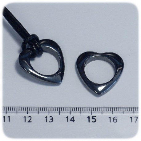 PERLINE PIETRA DURA EMATITE 23 MM - CUORE