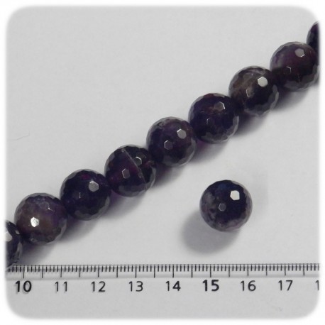 PERLINE PIETRA DURA AMETISTA 14 MM - TONDO SFACCETTATO