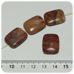 PERLINE PIETRA DURA DIASPRO 20 MM - RETTANGOLO LISCIO