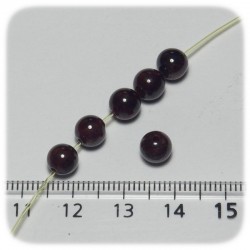 PERLINE PIETRA DURA GRANATO 6 MM - TONDO LISCIO