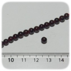 PERLINE PIETRA DURA GRANATO 4 MM - TONDO LISCIO