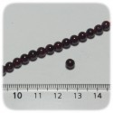 PERLINE PIETRA DURA GRANATO 4 MM - TONDO LISCIO
