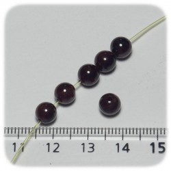 PERLINE PIETRA DURA GRANATO 8 MM - TONDO LISCIO