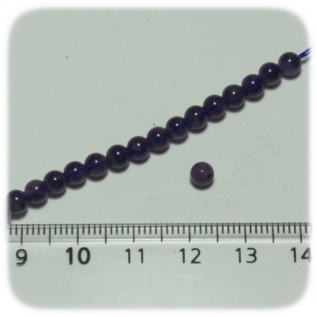 PERLINE PIETRA DURA AMETISTA 4 MM - TONDO LISCIO