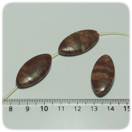 PERLINE PIETRA DURA DIASPRO 28 MM - OVALE LISCIO