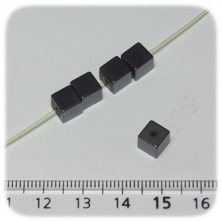 PERLINE PIETRA DURA EMATITE 6 MM - CUBO