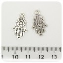 1 PZ - CIONDOLO METALLO MANO - PENDENTE METALLO CHARM ARGENTO TIBETANO