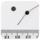 50 PZ - PERLE BICONO NERO - PERLINE VETRO SFACCETTATE 4 MM