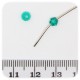 50 PZ - PERLE BICONO VERDE ACQUA - PERLINE VETRO SFACCETTATE 4 MM