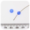 20 PZ - PERLE BICONO BLU - PERLINE VETRO SFACCETTATE 6 MM