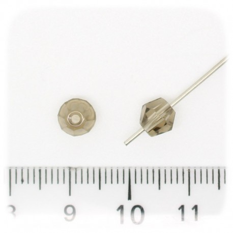 20 PZ - PERLE BICONO CIPRIA - PERLINE VETRO SFACCETTATE 6 MM