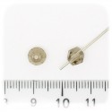 20 PZ - PERLE BICONO CIPRIA - PERLINE VETRO SFACCETTATE 6 MM