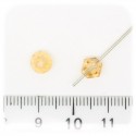 20 PZ - PERLE BICONO GIALLO - PERLINE VETRO SFACCETTATE 6 MM