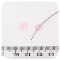20 PZ - PERLE BICONO ROSA - PERLINE VETRO SFACCETTATE 6 MM