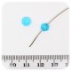 20 PZ - PERLE BICONO AZZURRO - PERLINE VETRO SFACCETTATE 6 MM
