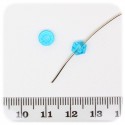 20 PZ - PERLE BICONO AZZURRO - PERLINE VETRO SFACCETTATE 6 MM