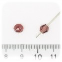 20 PZ - PERLE BICONO VIOLA - PERLINE VETRO SFACCETTATE 6 MM