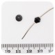 20 PZ - PERLE BICONO NERO - PERLINE VETRO SFACCETTATE 6 MM